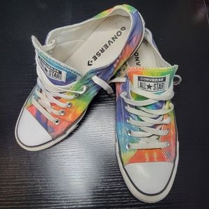 Unisex Multicolored Tie Dye Converse Men's 7 Women's 9